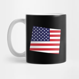 Wyoming State Shape Flag Background Mug